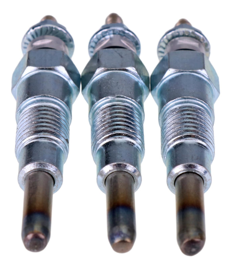 JEENDA 3PCS Glow Plugs M811937 MIU802457 for John Deere X495 X595 X740 X744 X748 X749 X750 X754 X758 1435 1023E 1025R 1026R 2025R 2026R 2305 2320 2030A 850D 855D Yanmar Engine 3TNV76 3TNM74 3TNV70