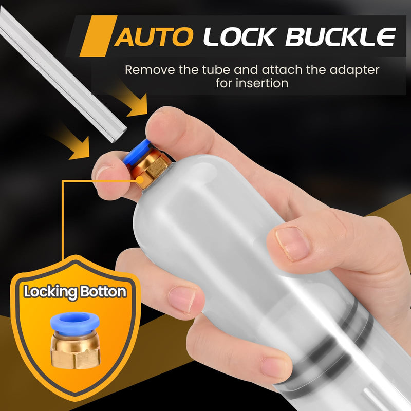 200CC Automotive Fluid Extractor Pump, Premium Manual Extraction & Fill Pump with 2 Hoses, Oil Syringe with Powerful Suction, Fluid Oil Change Evacuator 200 CC