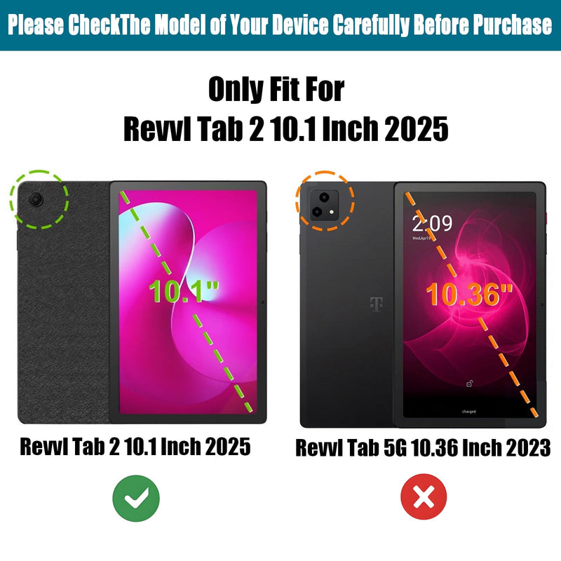 Sanyetral Kids Case for T-Mobile Revvl Tab 2 10.1 Inch (2025 Release) -Blue | Lightweight Shockproof for Revvl Tab 2 Tablet Case Kids with Screen Protector/Handle/Stand/Shoulder Strap Blue