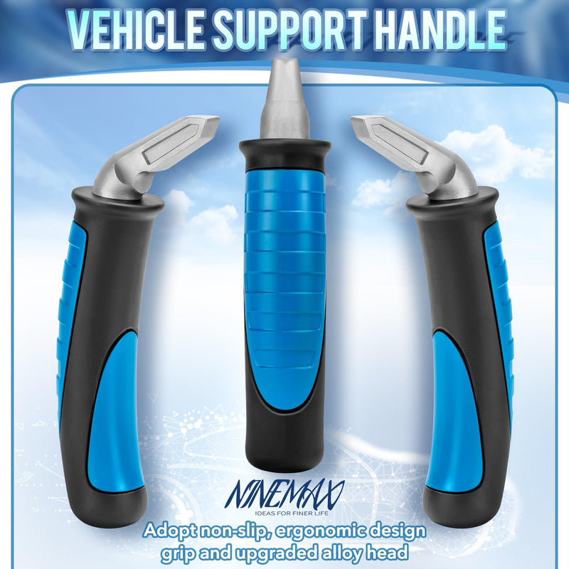 NINEMAX Car Door Handle for Elderly Car Handle Assist Support, Auto Grab Handles, Portable Car Door Cane for Seniors, Handicap (Black, Blue 1 pc) Black/Blue-1pc