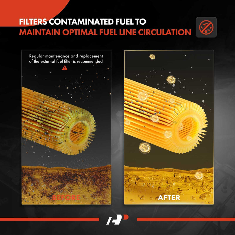 A-Premium Fuel Filter Compatible with BMW X5 2000-2005, 525i 2003, 530i 2001-2003, 540i 2001-2003, 545i 2004, 740i 2001, 740iL 2001, 2.5L 3.0L 4.4L 4.6L