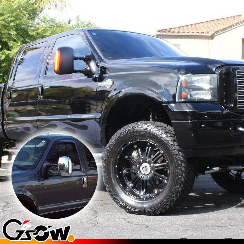 2 PCS LED Side Mirror Marker Lights for Ford 2003-2007 F250 F350 F450 F550 F650 Super Duty / 2000-2005 Excursion, LED Sequential Side Mirror Turn Signal Lamp Assembly - Switchback