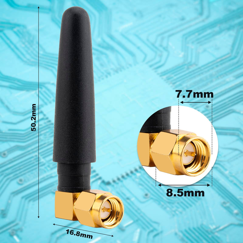 433Mhz Antenna SMA Male 3dBi Omnidirectional Thumb Antenna Short Range Mini Aerial for Ham Radio Signal Booster Wireless Repeater LoRa IoT Remote Walkie Smart Home Sensor (2 Pack)