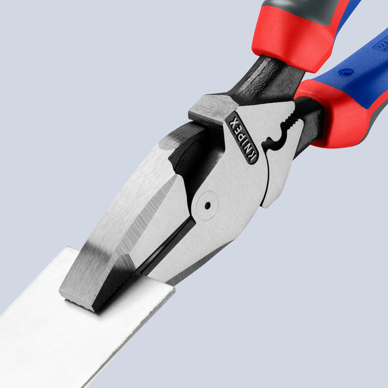 Knipex 09 12 240 SBA 9.5-Inch Ultra-High Leverage Lineman's Pliers with Fish Tape Puller and Crimper Comfort Grip