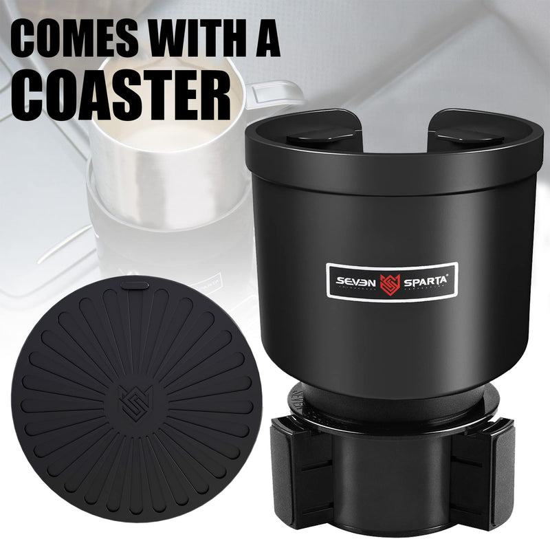 Upgraded Car Cup Holder Expander Adapter with Offset Adjustable Base, Compatible with Yeti 14/24/36/46oz Ramblers, Hydro Flasks 32/40oz, Other Large Bottles Mugs in 3.5"-4.0", 1 Pack Large*1 Black