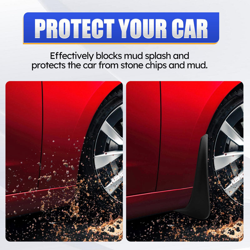 Mud Flaps Mud Splash Guard for 2016 2017 2018 2019 2020 2021 2022 2023 Tesla Model 3 No Drilling Required (Set of 4) 2016-2023 Tesla Model 3