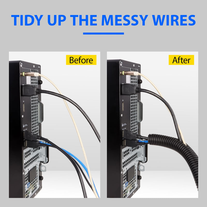 Split Wire Loom, 20ft Cable Sleeve, Flexible Cable Management Sleeve Cord Protectors from Pets No Chew for Home Office Automotive Industry (Blue, 1") Blue 1"
