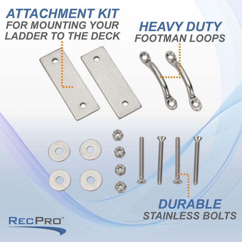 RecPro Boat Ladder Attachment Kit | Dock Ladder Hardware