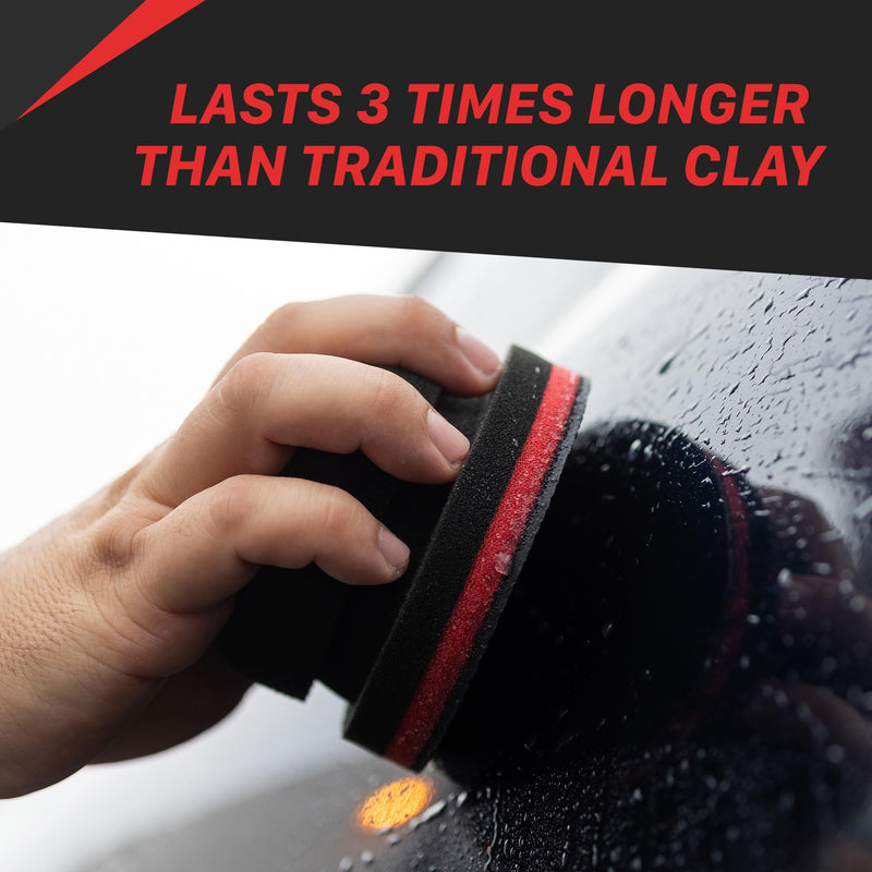 Maxshine Synthetic Clay Applicator | Universal Fit, 3.5" Diameter, Foam Grip | Durable, Reusable, Efficient Surface Contaminant Removal for Smooth Car Paint