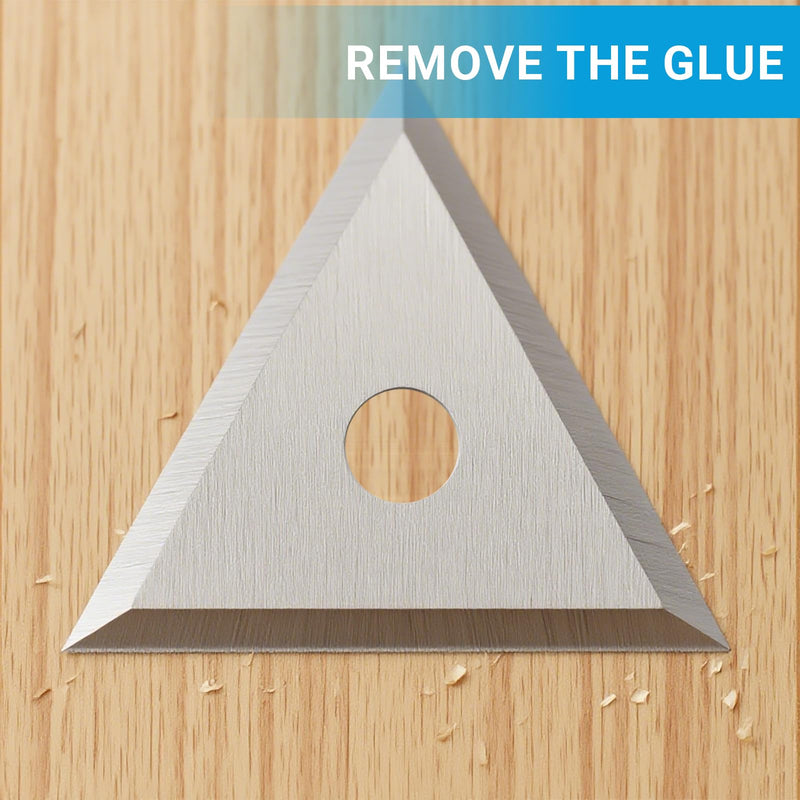 10 Pack 1" Triple Edge Blade,1 Inch Paint Scraper Blades Tool,Three-Edged Triangle Tungsten Steel Blade