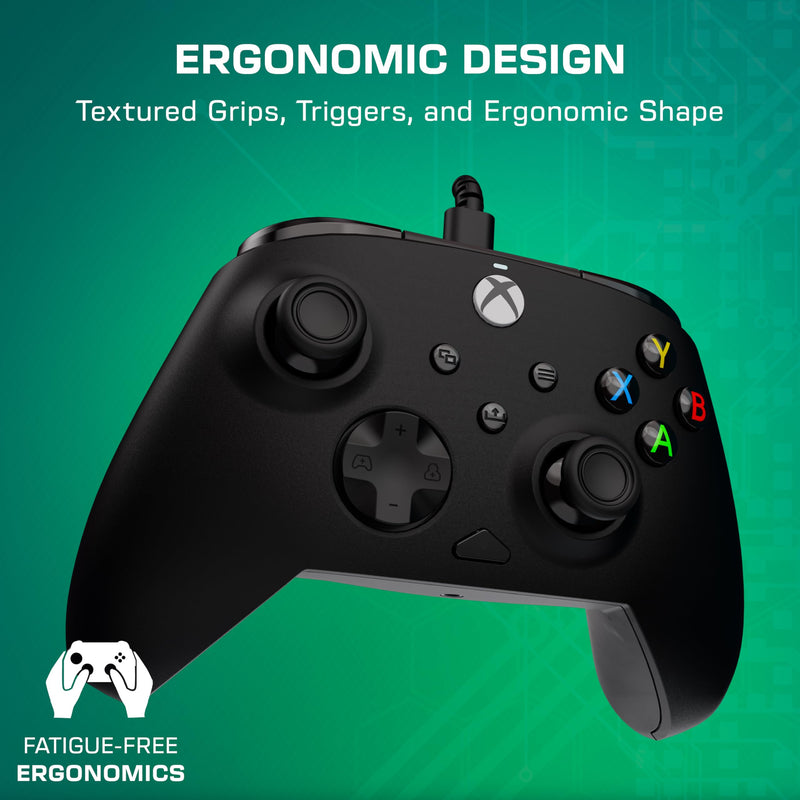 Turtle Beach Rematch Core Wired Gaming Controller, Xbox Series X|S, PC | Xbox One, Hall-Effect Thumbsticks, Audio Controls, Rumble Motors & Impulse Triggers, Ergonomic, Black