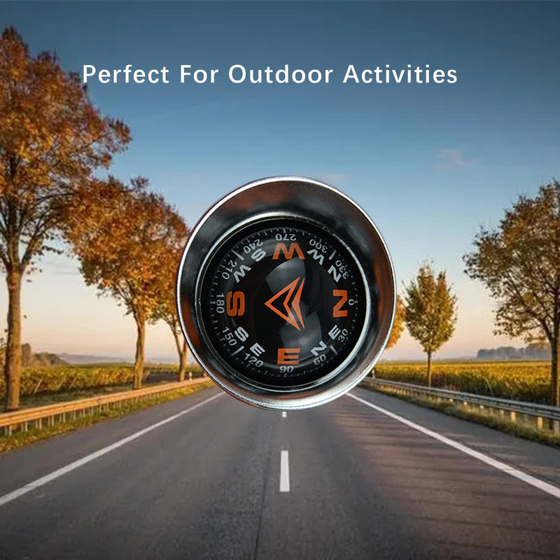 Mini Car Ball Compass, Marine Compass Interior Mount Dash Guide Hiking Accessories with Adhesive Tape, Automotive Dashboard Vehicle Direction Navigation Ball for Boat Car Truck Ship Outdoor