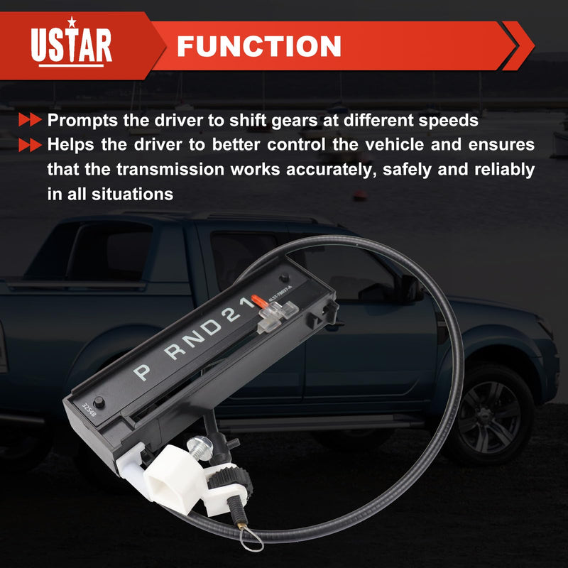 USTAR Indicator Assembly Compatible with Ford Ranger 2004-2011 Gear Shift Indicator Cable Replace 6L5Z-7A110-AA