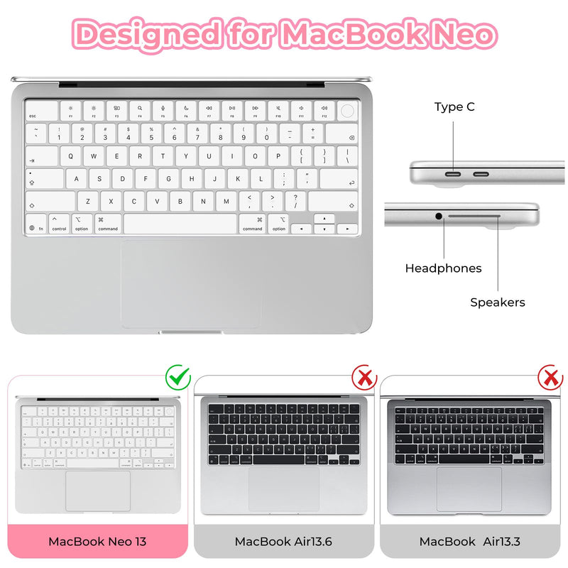 EooCoo for MacBook Neo Case 13 inch 2026 Model A3404, Funny Cat | Scratches · Bumps · Fingerprints Resistant, Ready for School, Work & Travel