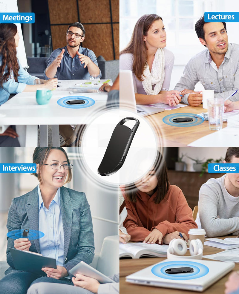 Digital Voice Recorder, Vandlion V11 32GB (2450Hrs) HD Clear Recording | Portable Voice Activated Recorder with AI-Intelligent Noise Reduction & Metal Housing, For Meeting Lecture Class Interview 32 GB