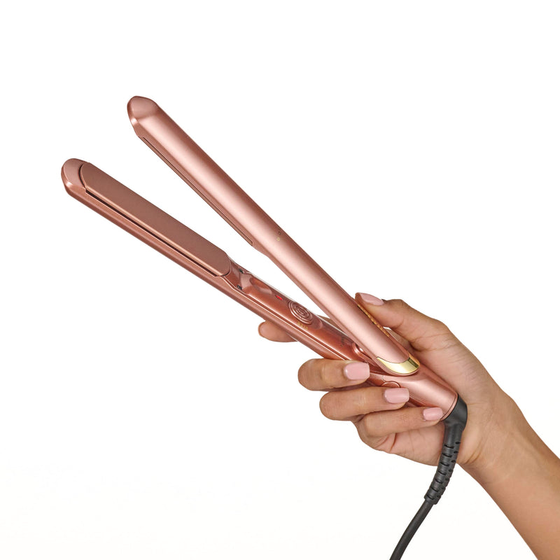 BaByliss Rose Gold Hair Straighteners - Ceramic Plates for Smooth Styling, Multi-Voltage Worldwide use, Ultra-Fast 15 Second Heat Up, 3 Heat Settings Up to 235°C, 2598U