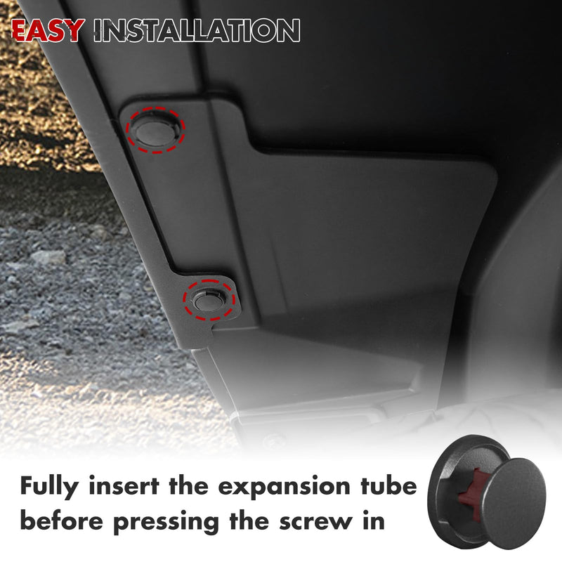 Mabett Rear Wheel Splash Shield Covers for 2022-2025 Ford Maverick Accessories All-Weather Splash Guard Prevent Mud and Stone Debris 2PCS
