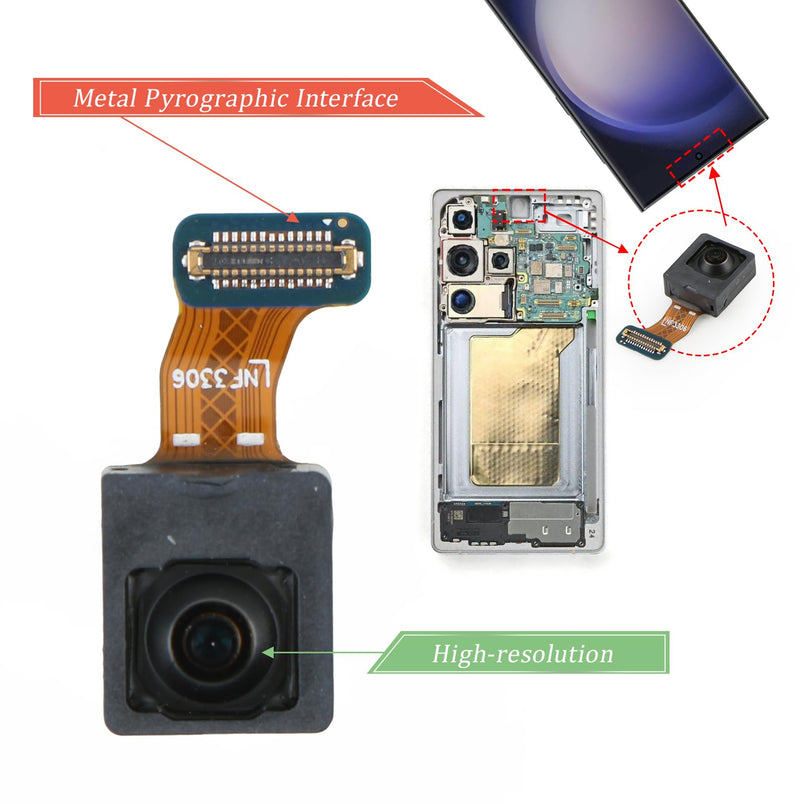 for Samsung Galaxy S23/S23+/S23 Ultra Front Camera Replacement | S918U S916U S911U Main Facing Front Camera with Flex Cables Repair with Tools