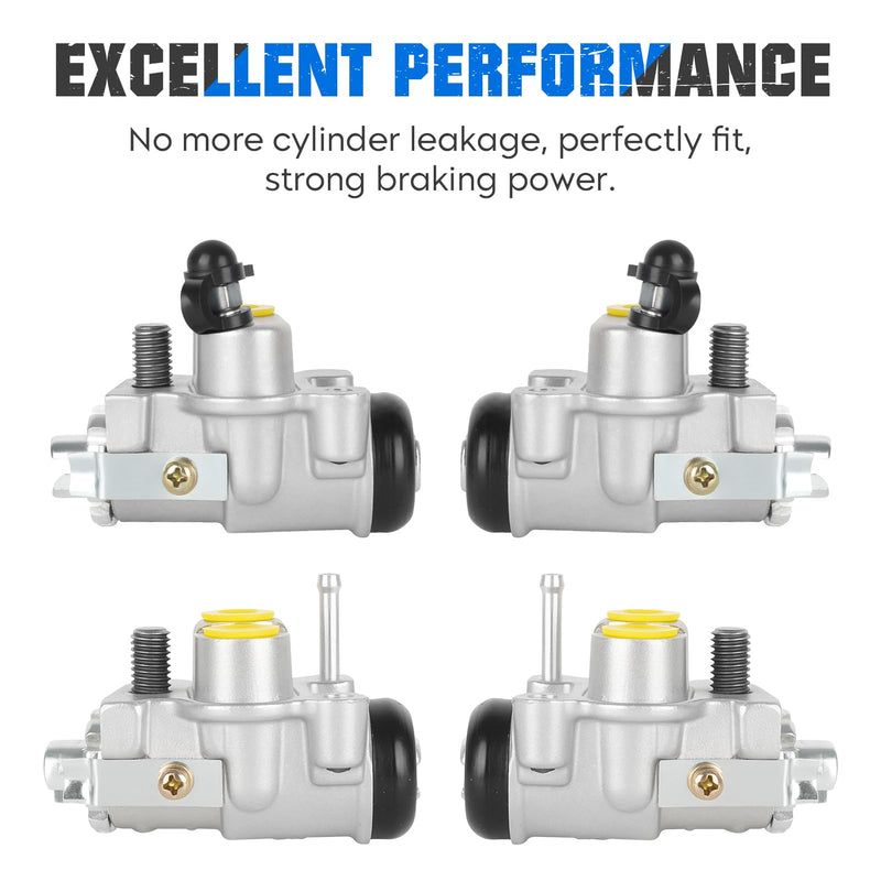 Front Brake Wheel Cylinders Fit for Honda TRX350 1990-2000, Rancher 350 4x4 ES 2000 2001 2002 2003 45330-HC5-006 45310-HC5-006 45370-HC5-971 45350-HC5-971 - Full Set Left & Right ATV Drum Brakes