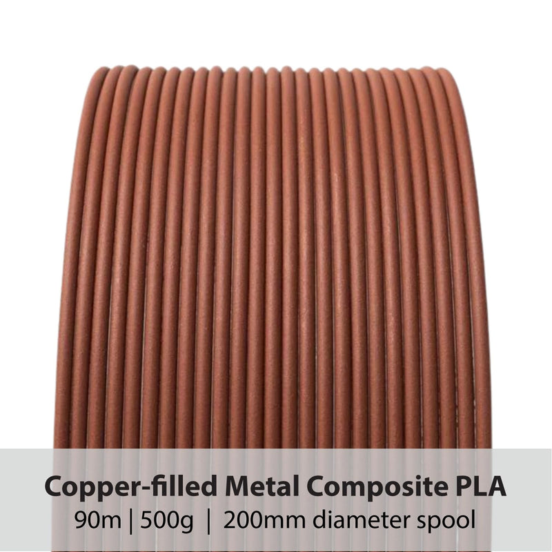 Protopasta Copper Filled PLA 3D Printer Filament | ProtoPlant Metal-Filled PLA Plastic Printer Filament with 60% Copper | Polish and Patina Friendly Metal Composite Filament | 500g Metallic Spool