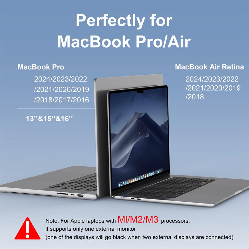 Docking Station for MacBook Pro Air,MOKiN USBC Docking Station Dual Monitor | Dual HDMI Adapter Hub for Mac MacBook Pro with 2*HDMI(4K@60Hz),3*USB 3.0,Card Reader,100W PD USB C Port Mac Docking Station 8-IN-2 MacBook Docking Station