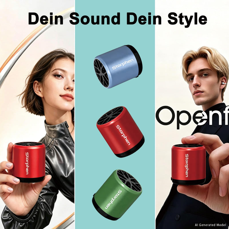 Mini Portable Bluetooth Speaker | Bluetooth 6.0 | 5W full-range speake | easy to carry around | Battery life: 4–6 hours Blue