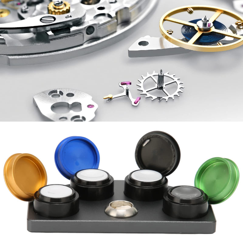 Oil Cup Stand Watch Grease Cup Holders, 4 Dish Watch Oil Cup Stand For Watch Repair Watchmakers Oil Grease Cup Holders Proof Wear Watch Repairing Accessory