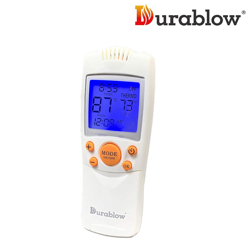  [AUSTRALIA] - Durablow TR1004 Gas Fire Fireplace On/Off Remote Control Kit + Thermostat + Timer + Backlit Transmitter for Millivolt Valve, IPI Module, Replaces Wall Switch or Thermostat RF Wireless On/Off+Timer+Thermostat+Backlit (Battery)