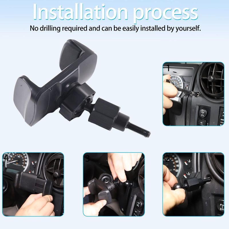 Lcojicep Car Phone Holder Compatible with Hummer H2 2003-2007 Car Phone Mount Accessories, for All Mobile Phones (Style A)