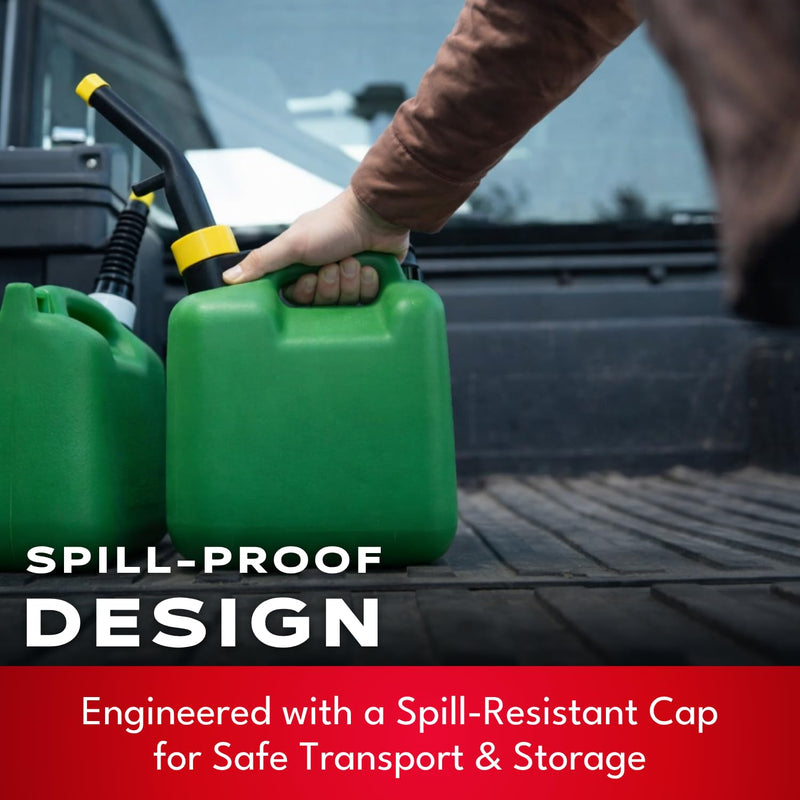 Rigid Spout Replacement and Vent Kit (2 Pack) | 45° Angled Spout Fits 1-3/4" Openings | Compatible with all EZ-POUR Adapters | Fits, Water Jugs, Utility Jugs, and Industrial Containers | Replacement Spout Kit RIGID Spout (Pack of 2)