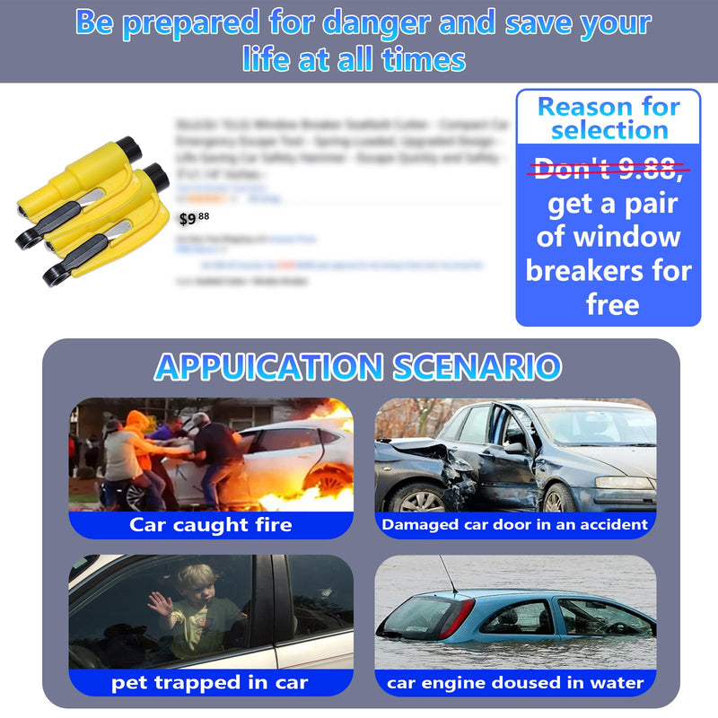 【Compatible with Honda CR-V】 Seat Gap Filler,No Drop Seat Guard Compatible with Honda CR-V,Drop Seat Guards for Cars(2Pcs),Emergency Keychain Car Escape Tool(2Pcs)