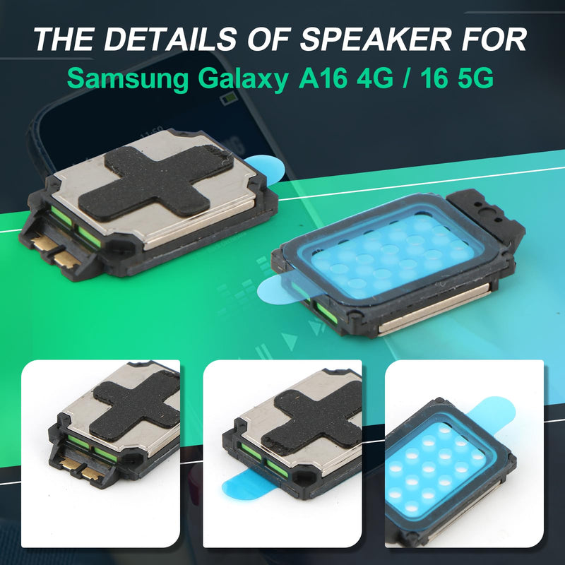 Loud Speaker for Samsung Galaxy A16 Loudspeaker Replacement for Samsung A16 4G/5G A166B A165F Loud Speaker Ringer with Repair Tool