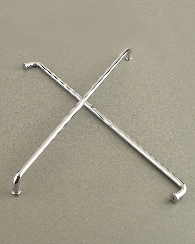 5 Pack White and Silver Cabinet Pulls Chrome Drawer Handles 12-5/8 Inch Hole Center Long Handles for Cabinets and Drawers Modern Closet Door Pulls Kitchen Hardware Pull Handle 12 5/8 Inch(320mm) Chrome Silver