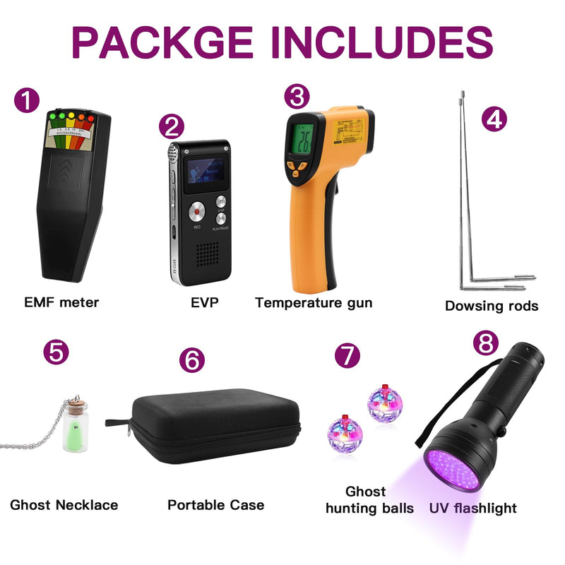 9Pcs Ghost Hunting Equipment Set 9-in-1 Hunting Equipment Kit