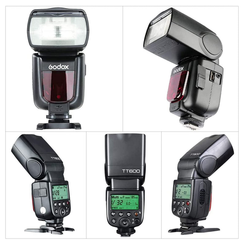 Godox TT600 2.4G Flash Speedlite for Canon Nikon Pentax Olympus Fujifilm Panasonic Pentax Cameras | GodoxTT600 2.4G Wireless Flash Speedlite Master/Slave GN60 Manual Flash, HSS Built-in Godox X Trigger System