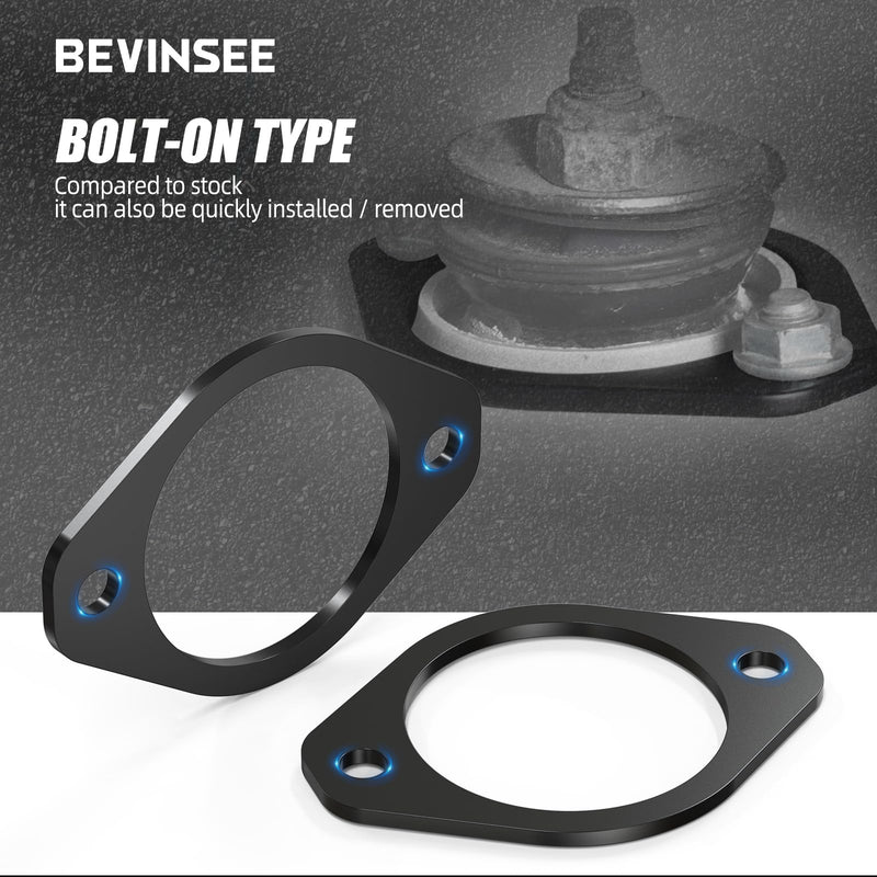Bevinsee Rear Strut Tower Shock Mount Compatible with BMW E46 E30 E36 Z3 Z4 33526772864 Heavy Duty Reinforcement Plate Set E46 Accessories