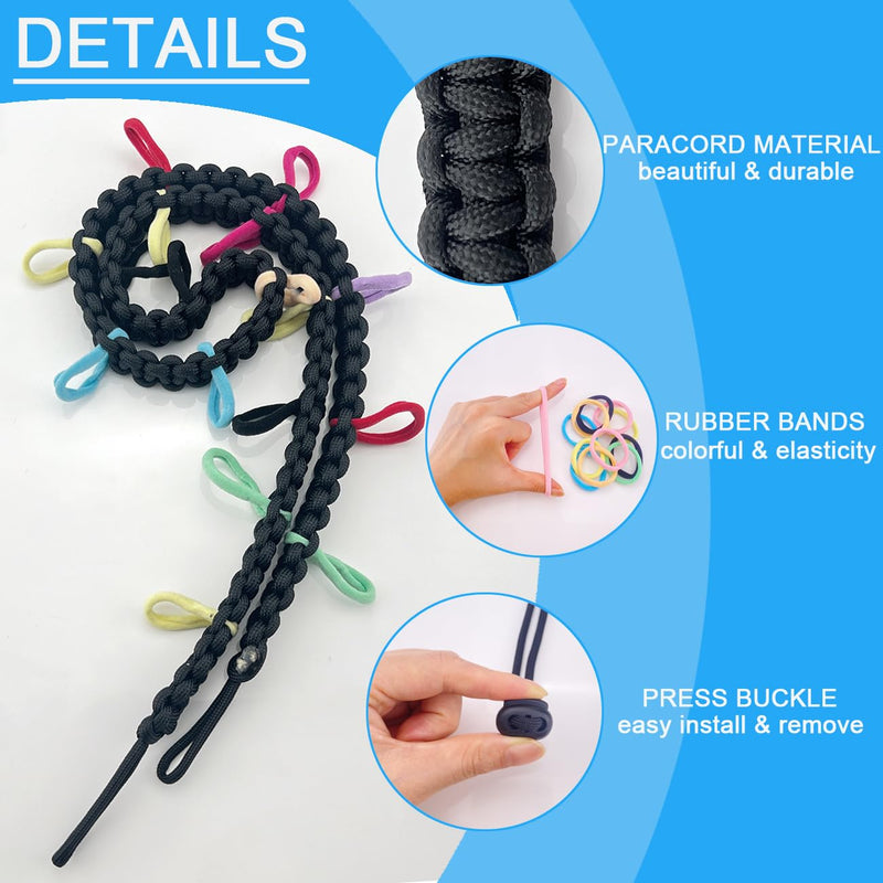 Rubber Ducks Holder for Jeep,Paracord Duck Holder for Jeep Wrangler YJ TJ JK JL JT,Can Hold 34 Rubber Ducks,Black Black