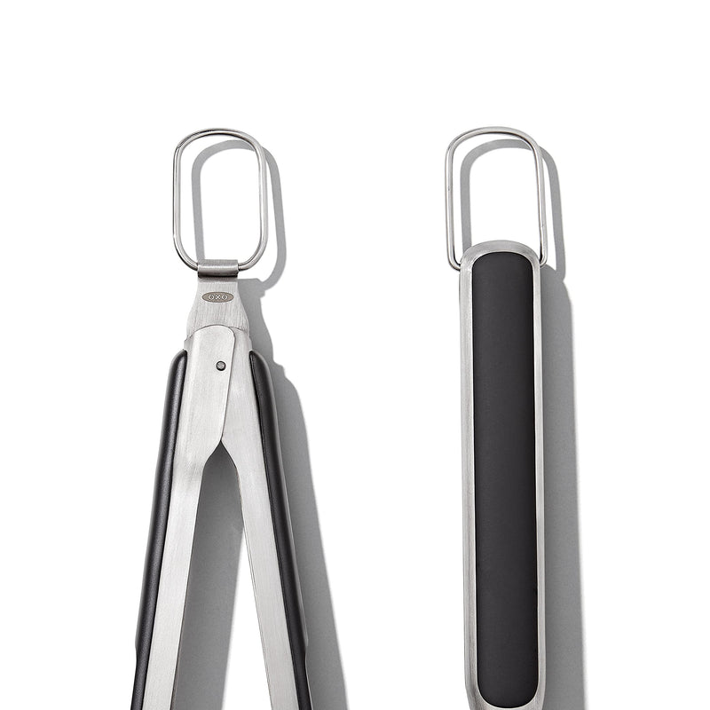 OXO Good Grips Grilling Tools, 3pc Set-Tongs, Turner Rest, Black 3pc Set - Tongs, Turner and Tool Rest