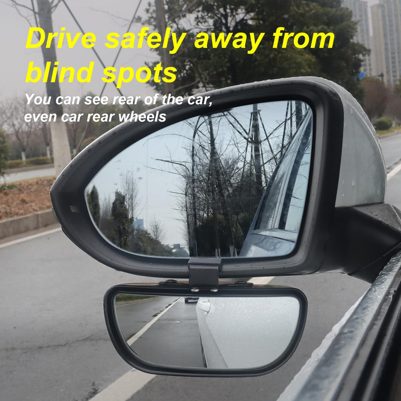 Blind Spot Mirrors for Trucks and Cars,Automotive Side View Concave Mirror Blindspot,360° Large Convex Rearview Exterior Mirror Accessories for Truck and Car(1Pack Black) 1Pack Black