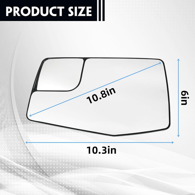Driver Left Side Door Heated Mirror Glass with Rear Holder Convex Blind Spot Glass for Chevy Silverado 1500 and GMC Sierra 1500 2019-2024 Replace# GM1324159 84309708 L