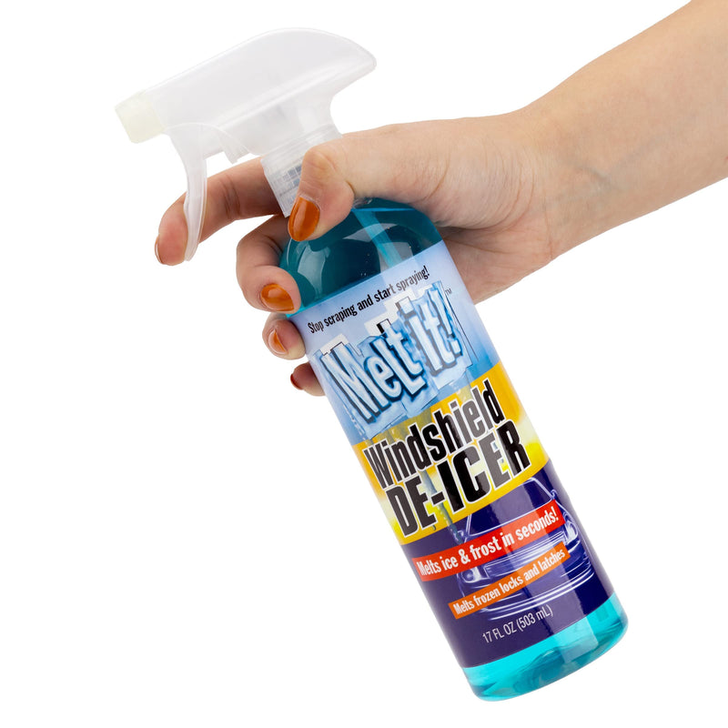 Melt it! E·Z·R Windshield De-Icer. Instantly Melts Ice & Winter Frost for Car Windshields, Windows, Mirrors, Key Locks, & Latches, Snow Melting Defrost Liquid for Car Window Cleaner, 17 Fl Oz Spray 17 Fl Oz (Pack of 1)