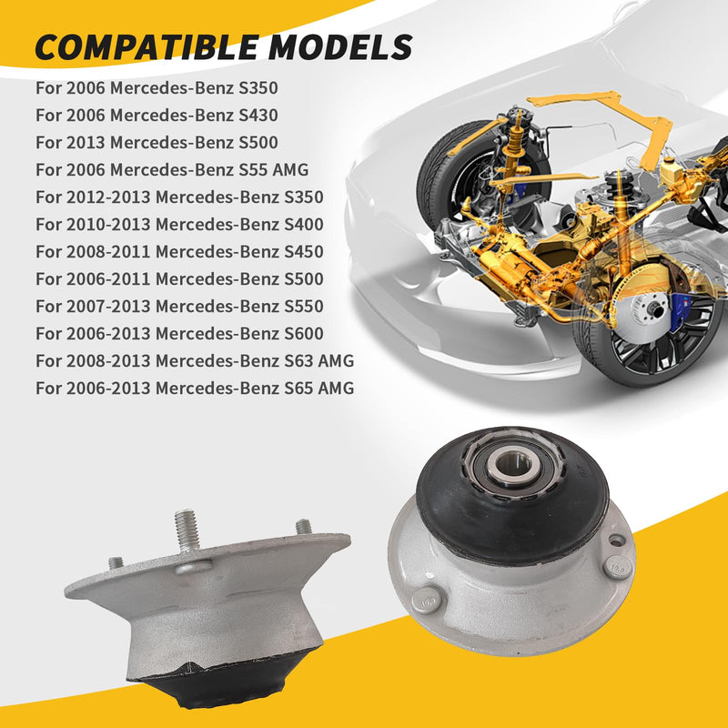 MUNIK 2PCS 31336760943 Front Left Right Strut Mounts for 2002-2015 BMW E87 E88 E82 E90 E46 E60 E64 E63 E84 E83 E85 X1 X3 Z4 120i 318i 320i 330i 325i 335i 330Ci Replat # 31306767451