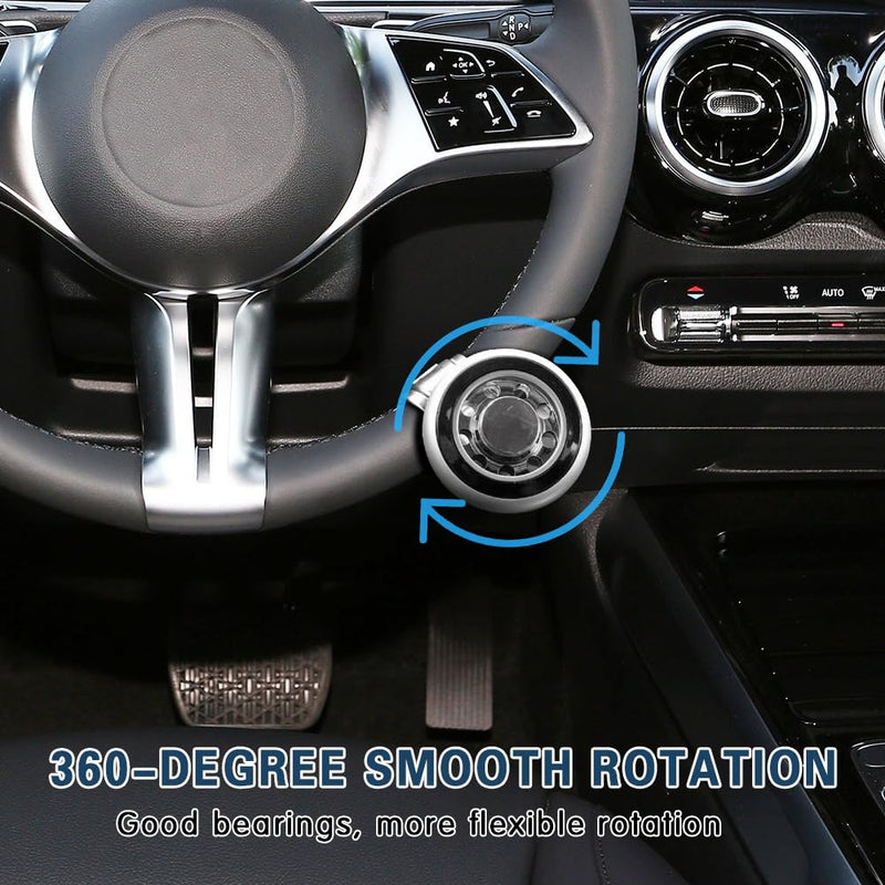 Steering Wheel Knob Spinner, Car Steering Wheel Spinner Accessory Knob, Car Accessories Vehicle Steering Wheel Spinners Ball Durable Suicide Knob Universal Fit for All Cars, Trucks, Semis Black