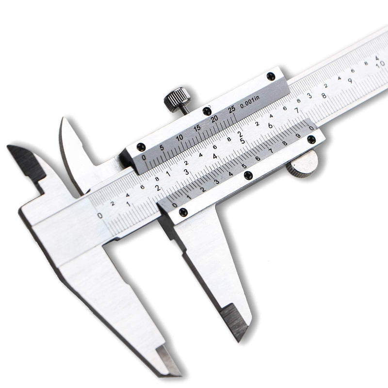 Spurtar Vernier Caliper, 6" Stainless Steel Non Digital Caliper, 0-6Inch/0-150mm Manual Micrometer Caliper with 32 Blade Steel Feeler Gauge