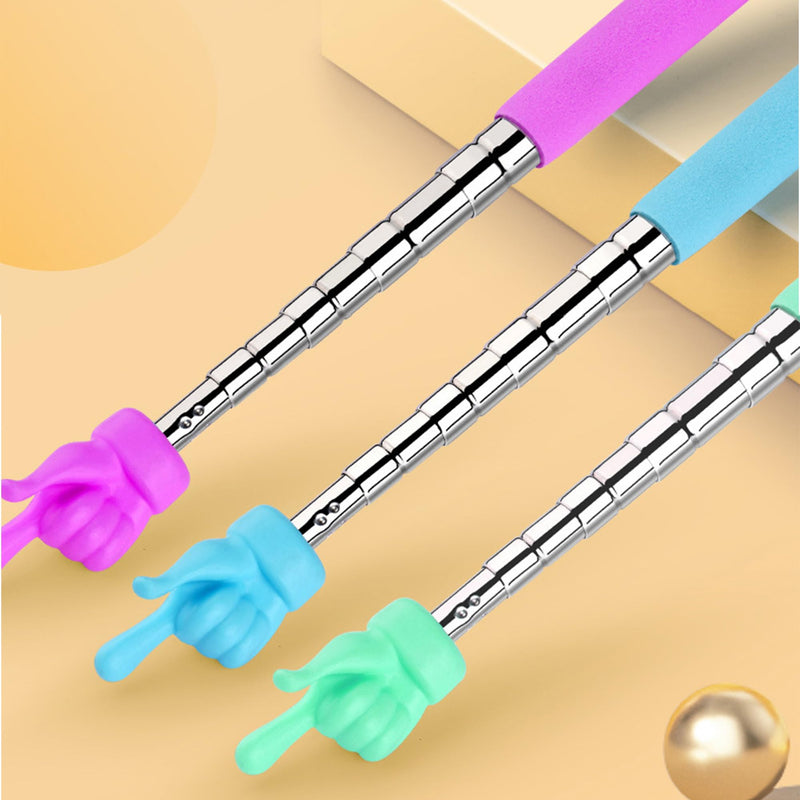 Telescopic Teachers Pointer, Classroom Demonstration Baton, Guide Indicator, Retractable Finger Pointer Stick for School Teaching, Conference Presentation, Object Instruction Blue