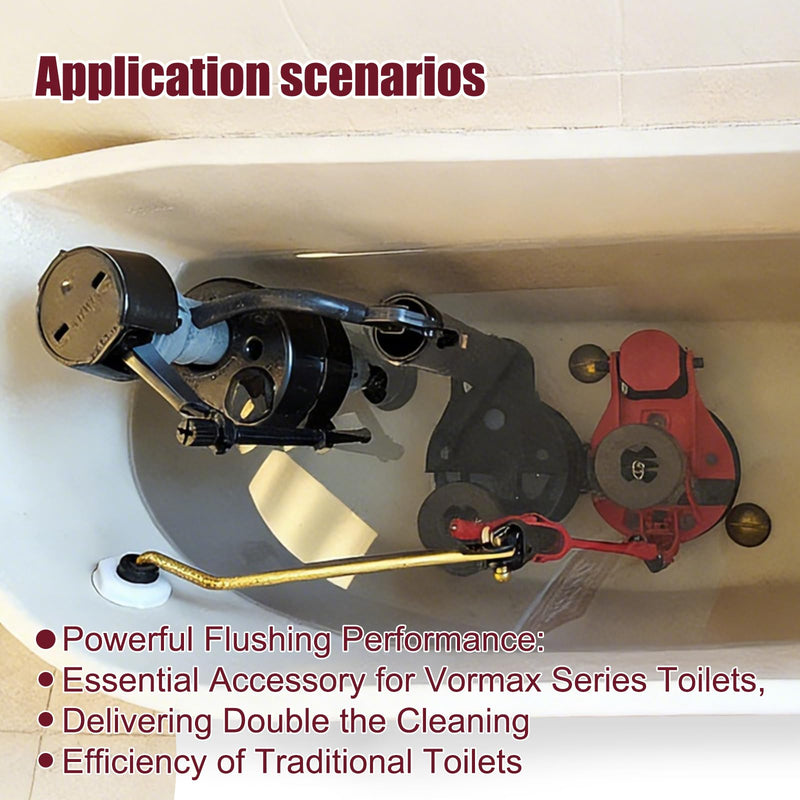 Toilet Flapper Replacement Kit,Compatible with American Standard 7381657-200.0070A Vormax Toilets Flapper, 3-Inch Dual Flapper Design with Silicone Seals and Teeter Bar