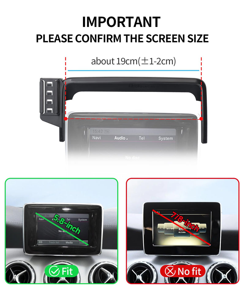 15W Wireless Charger Car Phone Holder for Mercedes-Benz CLA/GLA-Class 2015 | 5.8" Screen Magsafe Accessories Fast Charging Magnetic Cell Phone Holder Clip Compatible with iPhone Android, 3D Fit Bracket 5.8-inch for 2015 CLA/GLA