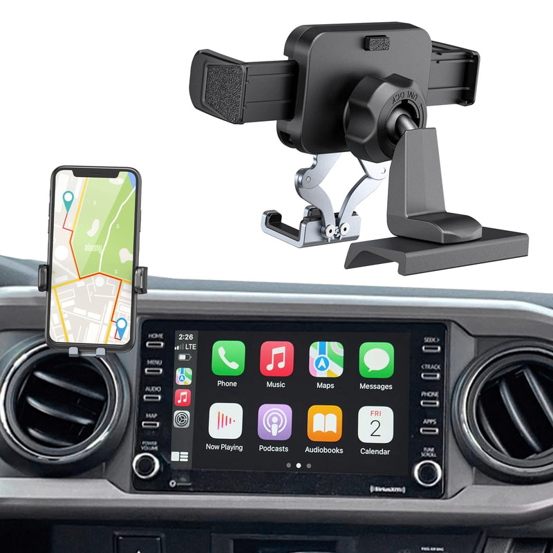 Upgraded Car Phone Holder for Toyota Tacoma 2016-2023, 3rd Gen Tacoma Dashboard Clip Cell Phone Cradles Phone Stand Fit for All Smartphone (1 Normal Phone Mount & 1 Magnetic Phone Mount Kits)