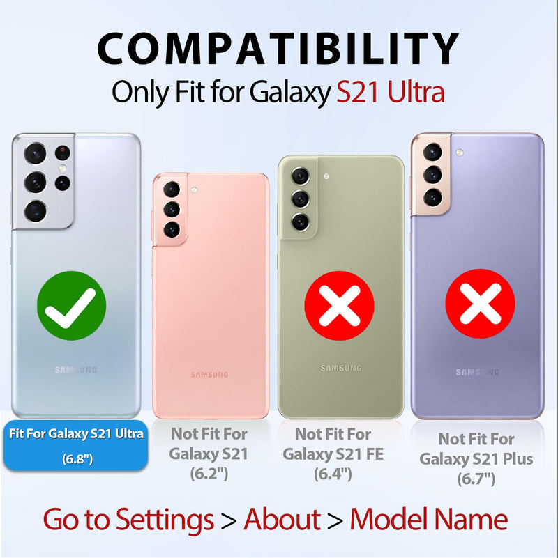 for S21 Ultra Phone Case, MagSafe Fit,Magnetic Matte,Black | 𝟐 𝐗 Screen Protector,Slim Translucent Matte Skin Feeling Shockproof Protective for Samsung Galaxy S21 Ultra Case Black Samsung Galaxy S21 Ultra 5G