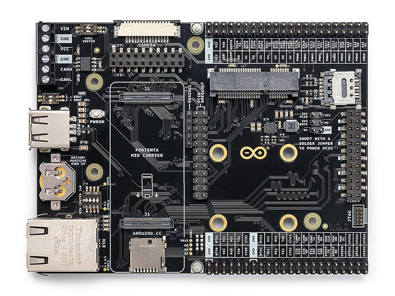 Arduino Portenta Mid Carrier – Expansion Board with Multiple I/O Options for Portenta H7 [ASX00055]